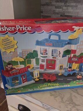 Fisher-Price Little People Main Street Playset 1998 Sealed Box Never Opened